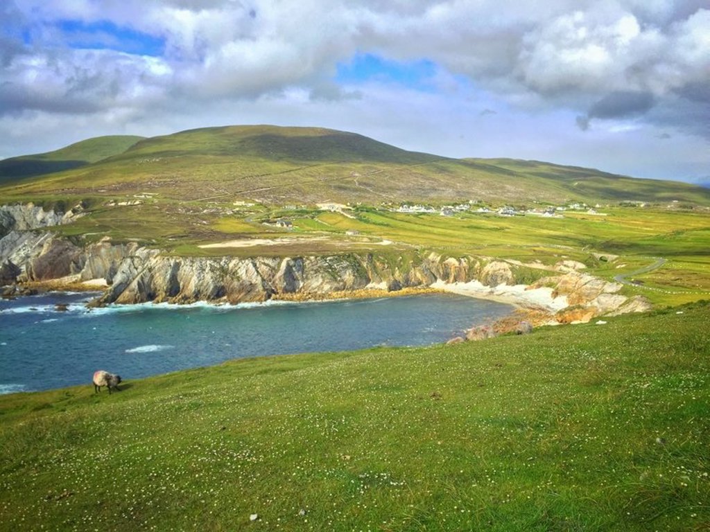 Groene heuvels en kustlandschap tijdens groepsrondreis Noord-Ierland en Ierland.