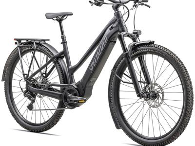 Zwarte e-bike (elektrische fiets) voor een fietsreis in Toscane.