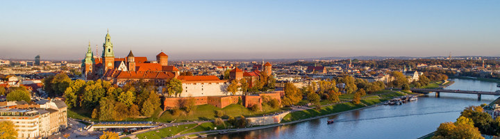 Wawel-kasteel en kathedraal in Krakau aan de Wisła, Polen.