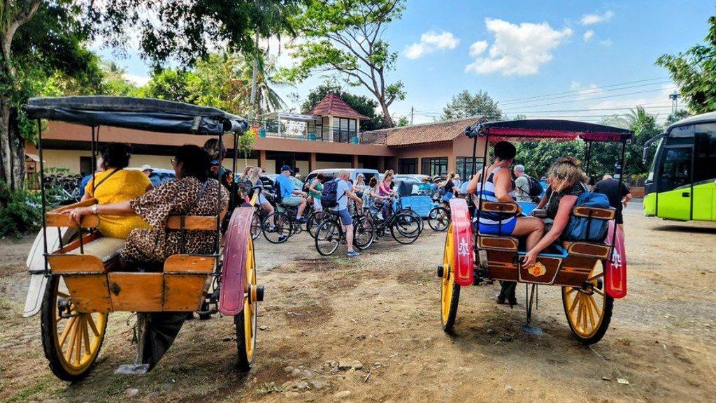 Rijstvelden op Java tijdens groepsrondreis Java & Bali Hoogtepunten in Indonesië.