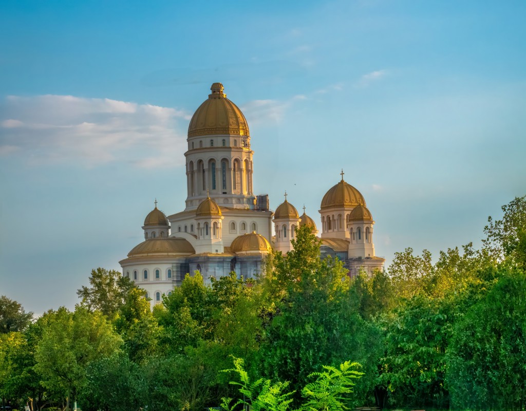 Gouden koepels van de Christus Verlosserkathedraal in Moskou, tijdens de Oriënt Express groepsrondreis naar Istanbul.